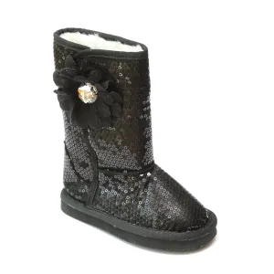 L'Amour Girls Sequin Flower Boot