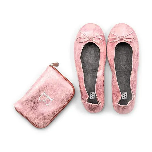 Bride and Bridesmaid's Pocket Shoes with Personalized Bag