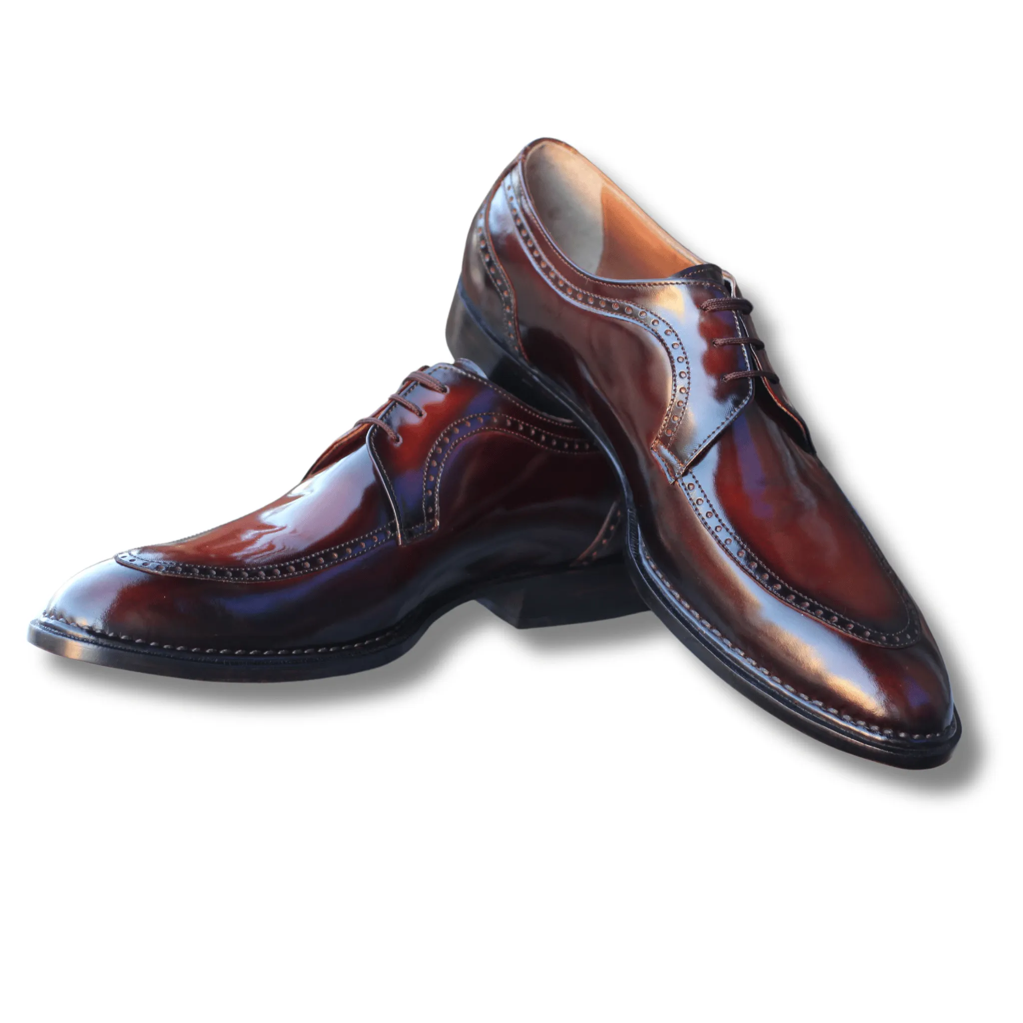 Brown Patent Leather Oxfords with Premium Craftsmanship – Tailored to Your Taste Artisan-Crafted Leather Oxford Shoes Your Impeccable Style Premium Leather Shoes Whole Cut Shoes, for Mens