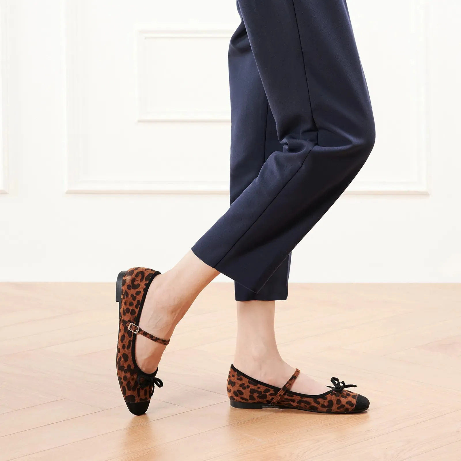 Cap-Toe Mary Jane Ballerina (Clara) Leopard