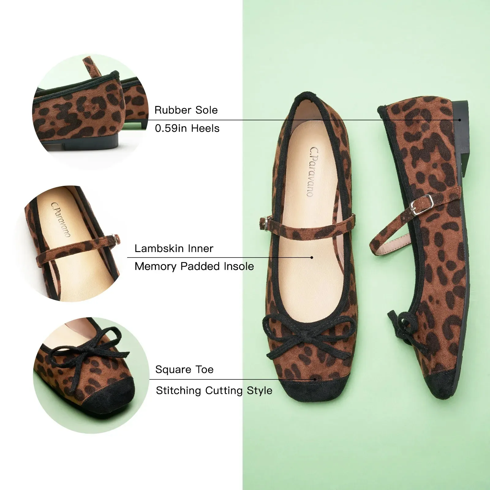 Cap-Toe Mary Jane Ballerina (Clara) Leopard