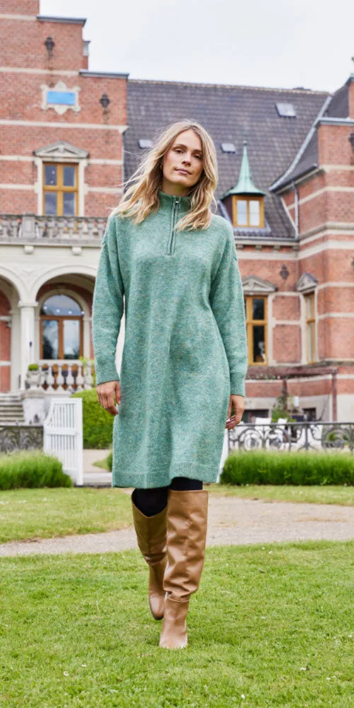 Fransa Half Zip Sweater Dress