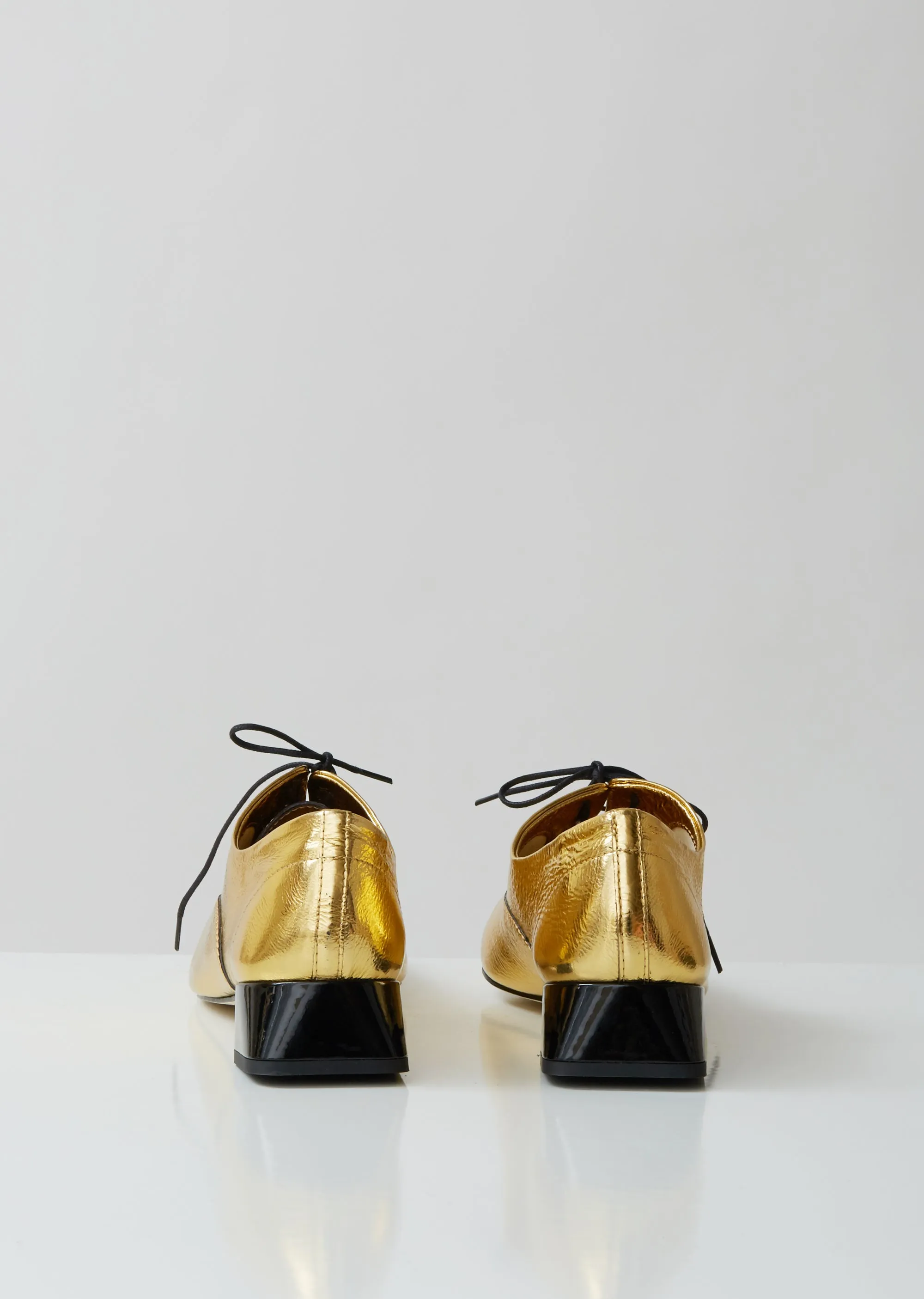 Mark Lace up Gold   Patent heel