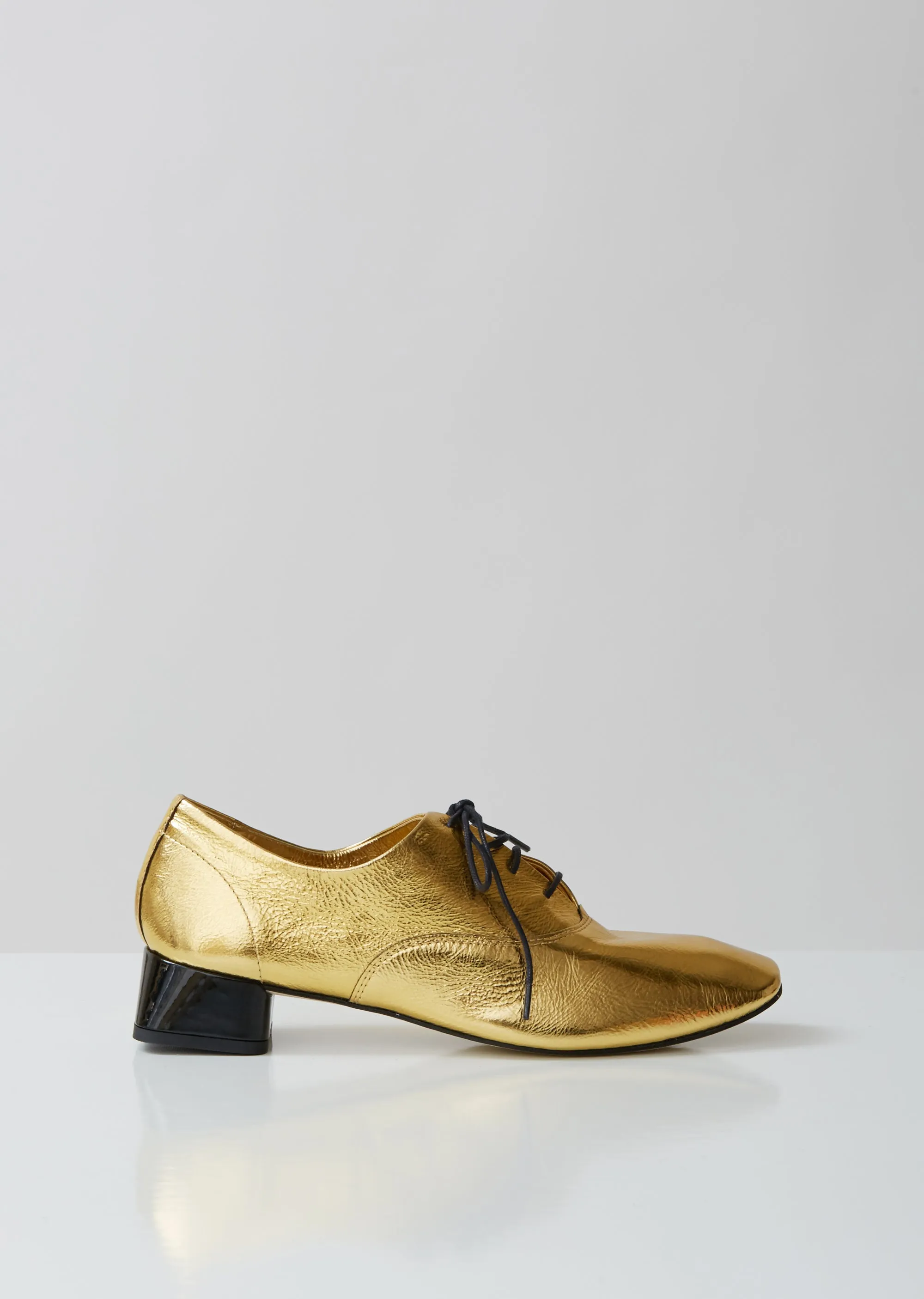 Mark Lace up Gold   Patent heel