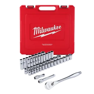 Milwaukee 48-22-9010 1/2" Drive 47pc Ratchet and Socket Set - SAE & Metric