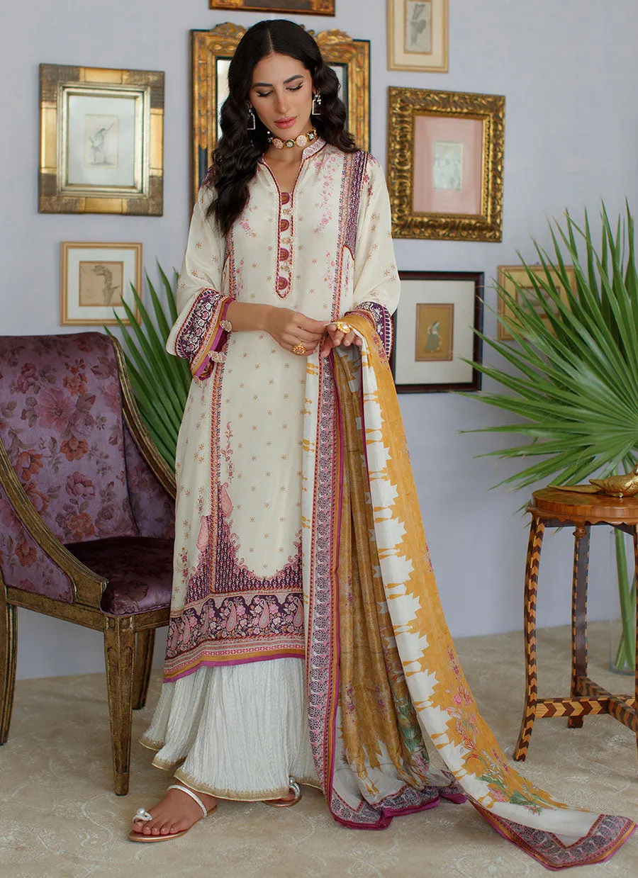 Myza Ivory Shirt and Dupatta