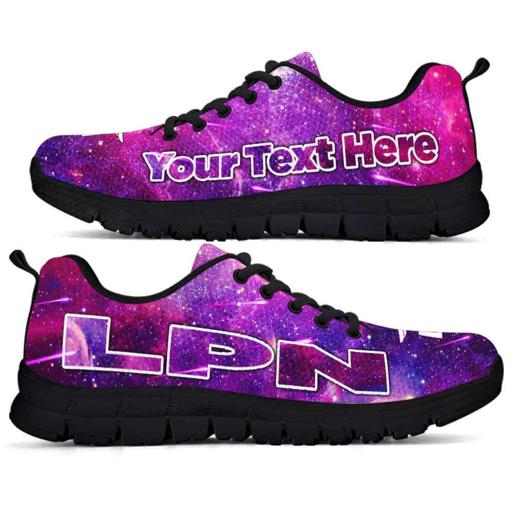 Nurse Sneaker, Purple Galaxy Lpn Licensed Practical Nurse Sneakers Running Shoes Gift Women Men, Best Shoes For Nurses