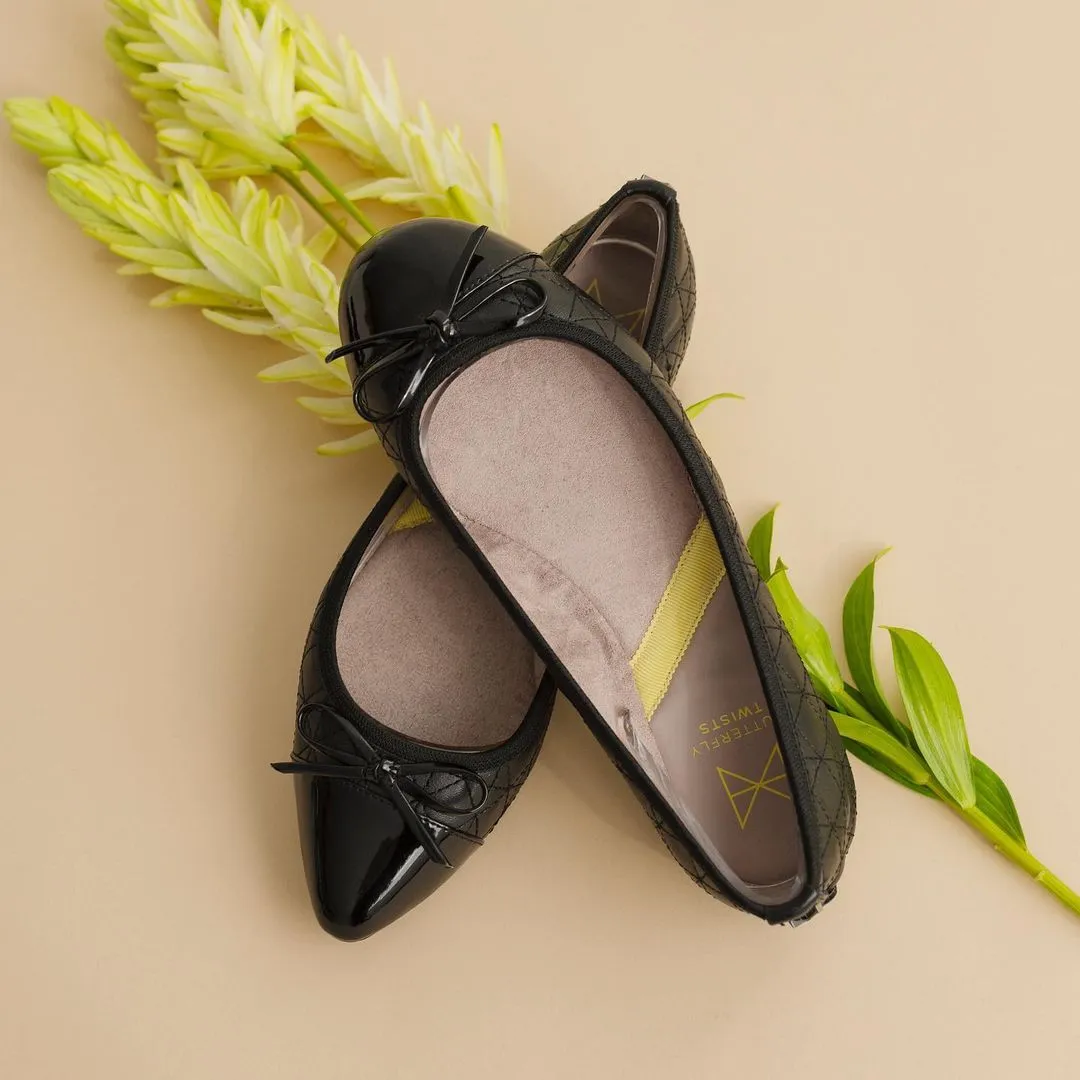 OLIVIA Ballet Flat Shoes - Black