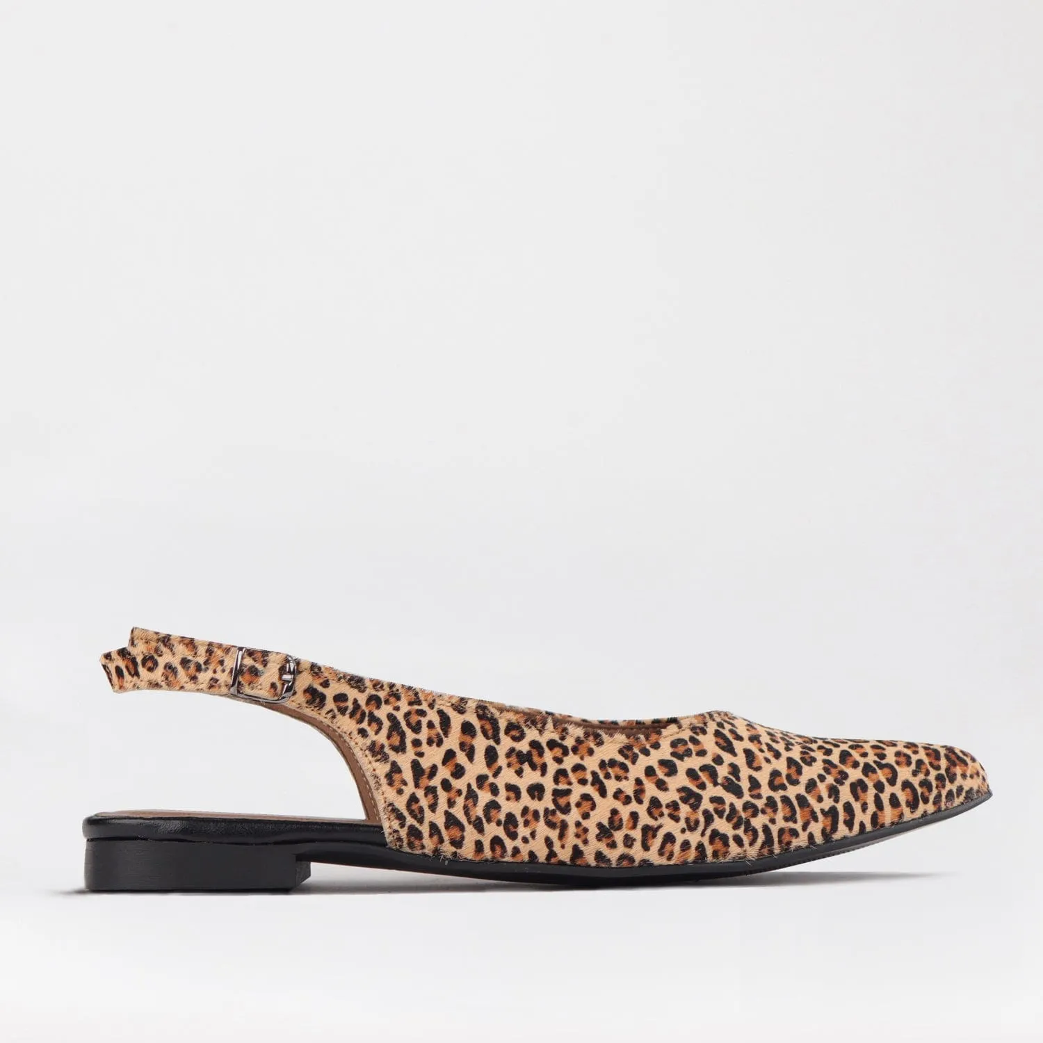 Pointed Flat Slingback in Cheetah Tan - 12729