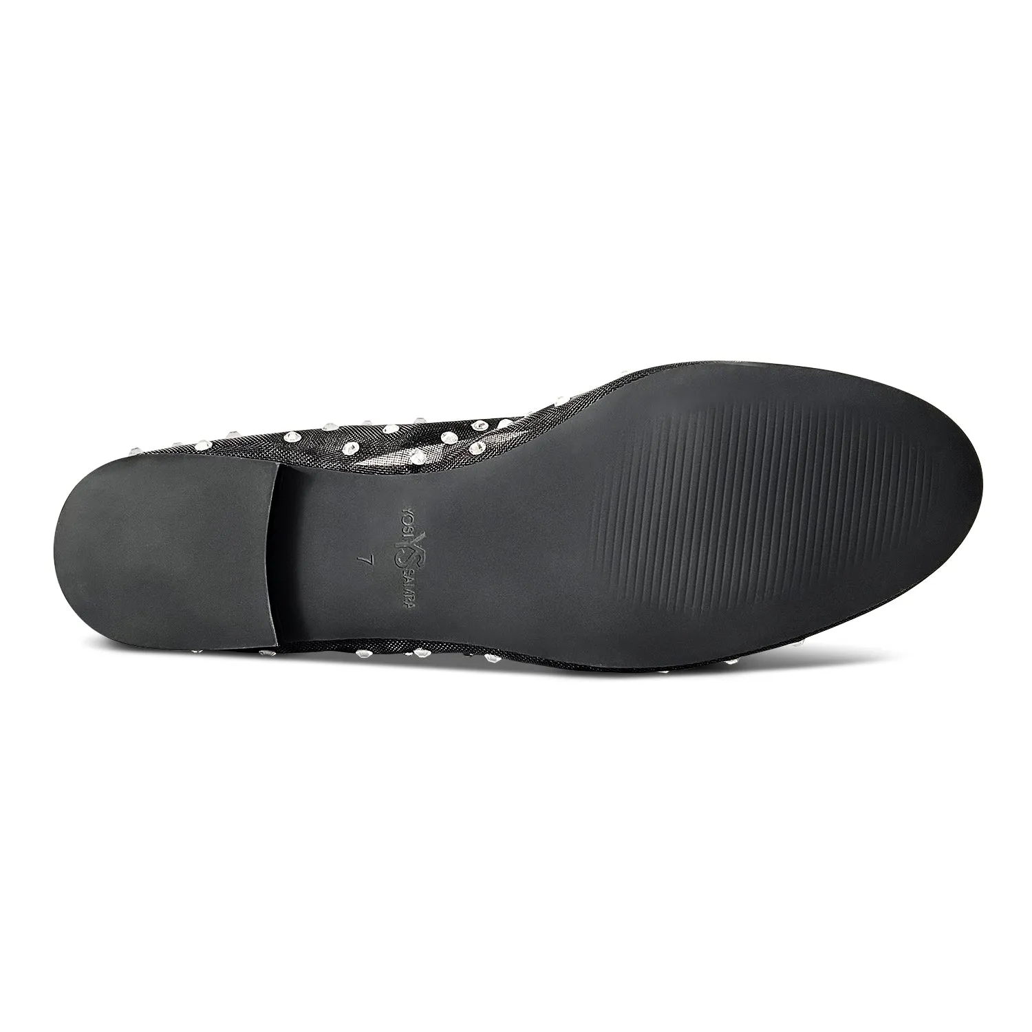 Sadie Ballet Flat in Black Crystal Mesh