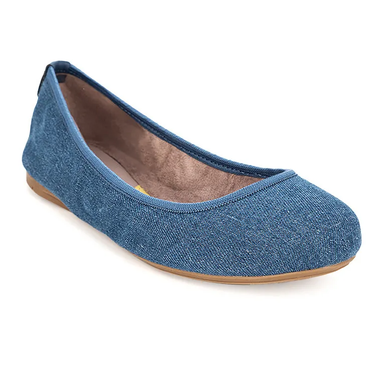 SOPHIA Ballet Flat Shoes - Blue Denim