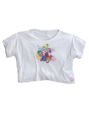 Tin Haul Womens Paint Swirl White 100% Cotton S/S T-Shirt