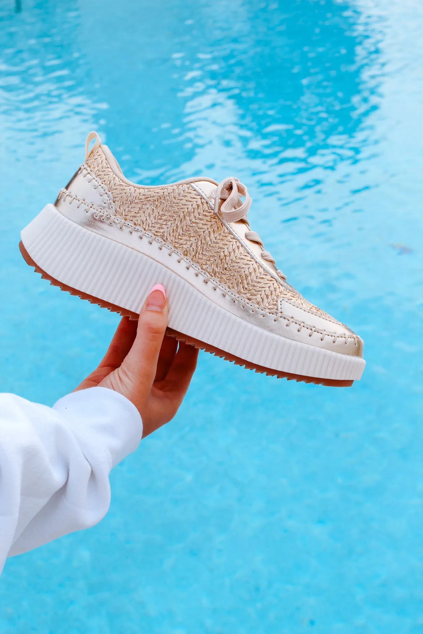 Willow Woven Sneakers- Gold